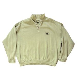 Vintage Tommy Bahama Sailfish Logo Green Half-Zip Sweater
